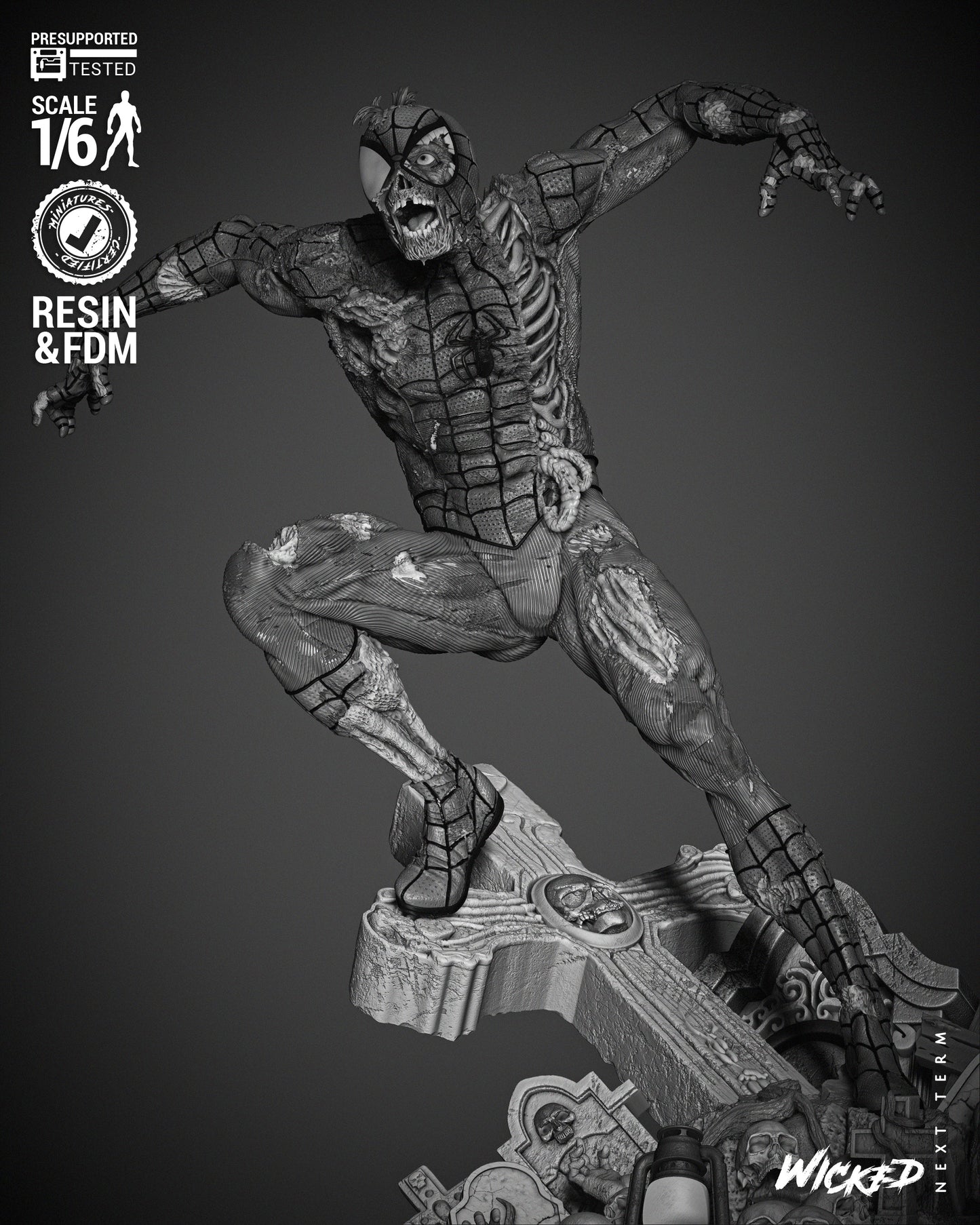 Spiderman Zombie by Wicked3D FAN ART