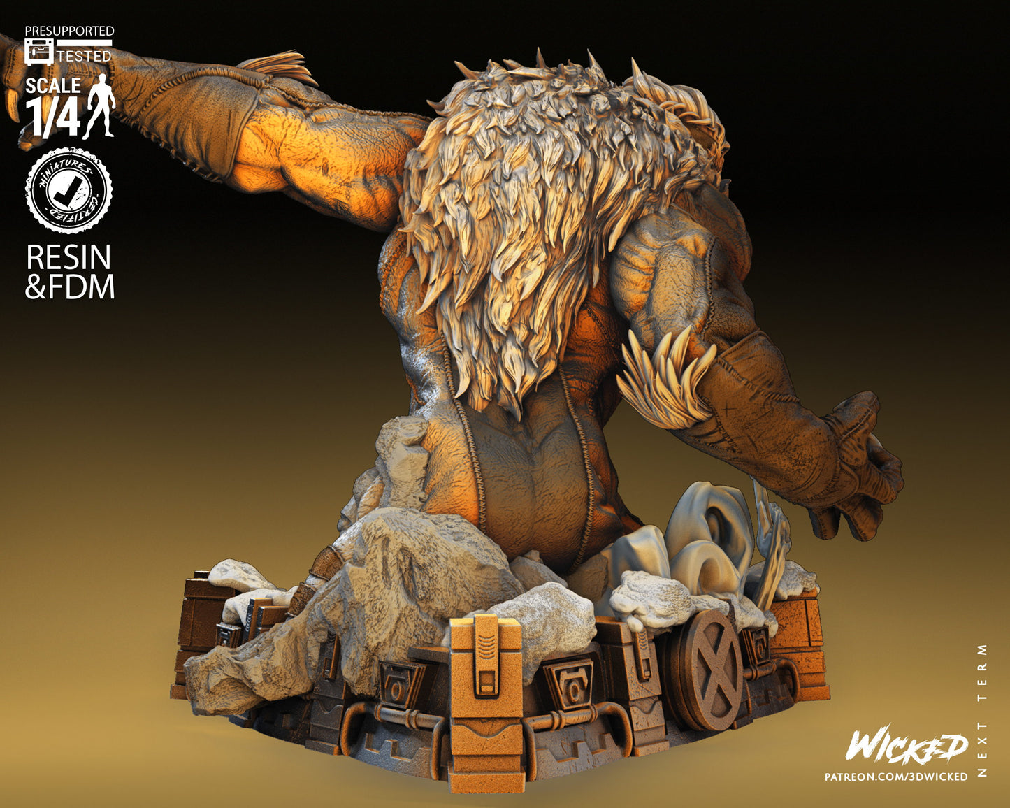 Sabretooth - Bust by Wicked3D FAN ART