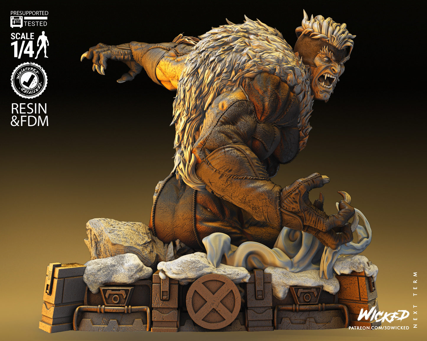 Sabretooth - Bust by Wicked3D FAN ART