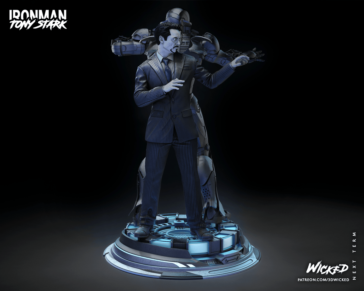 Tony Stark - Iron Man Diorama by Wicked3D FAN ART