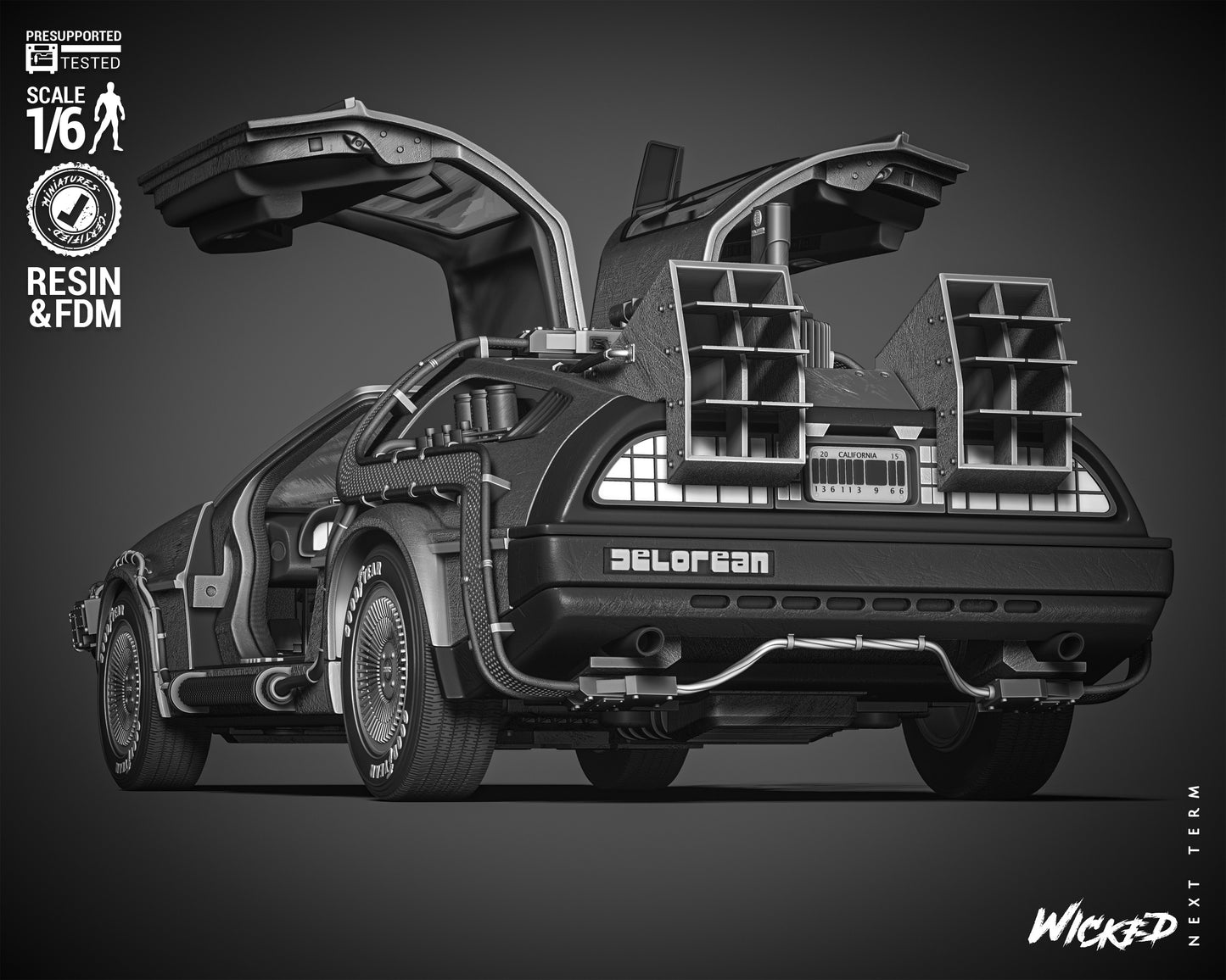 DeLorean - Back To The Future - by Wicked3D FAN ART