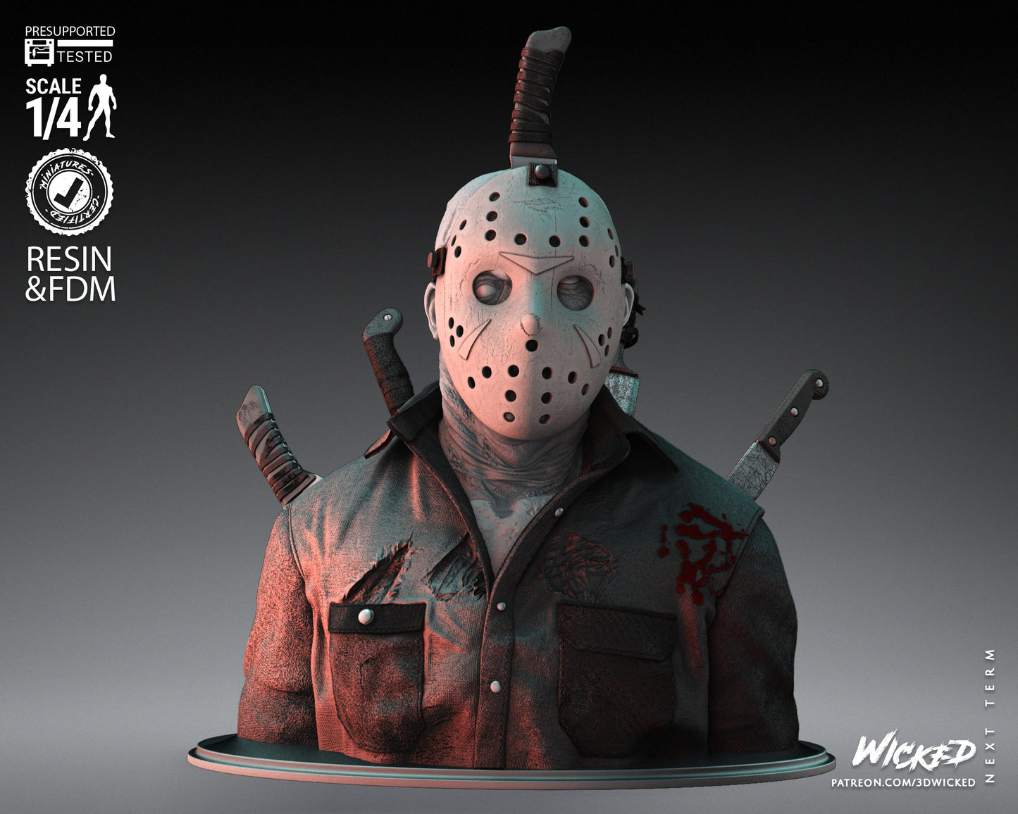 Jason Voorhees - Friday the 13th - Bust by Wicked3D FAN ART