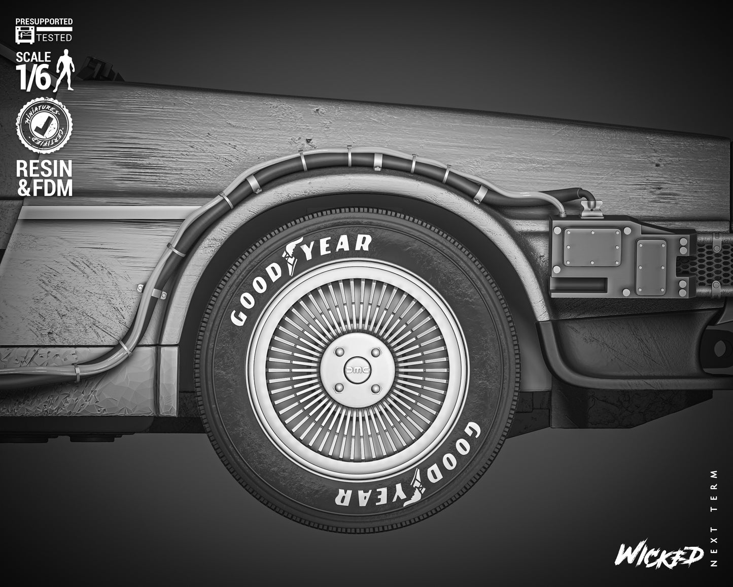 DeLorean - Back To The Future - by Wicked3D FAN ART