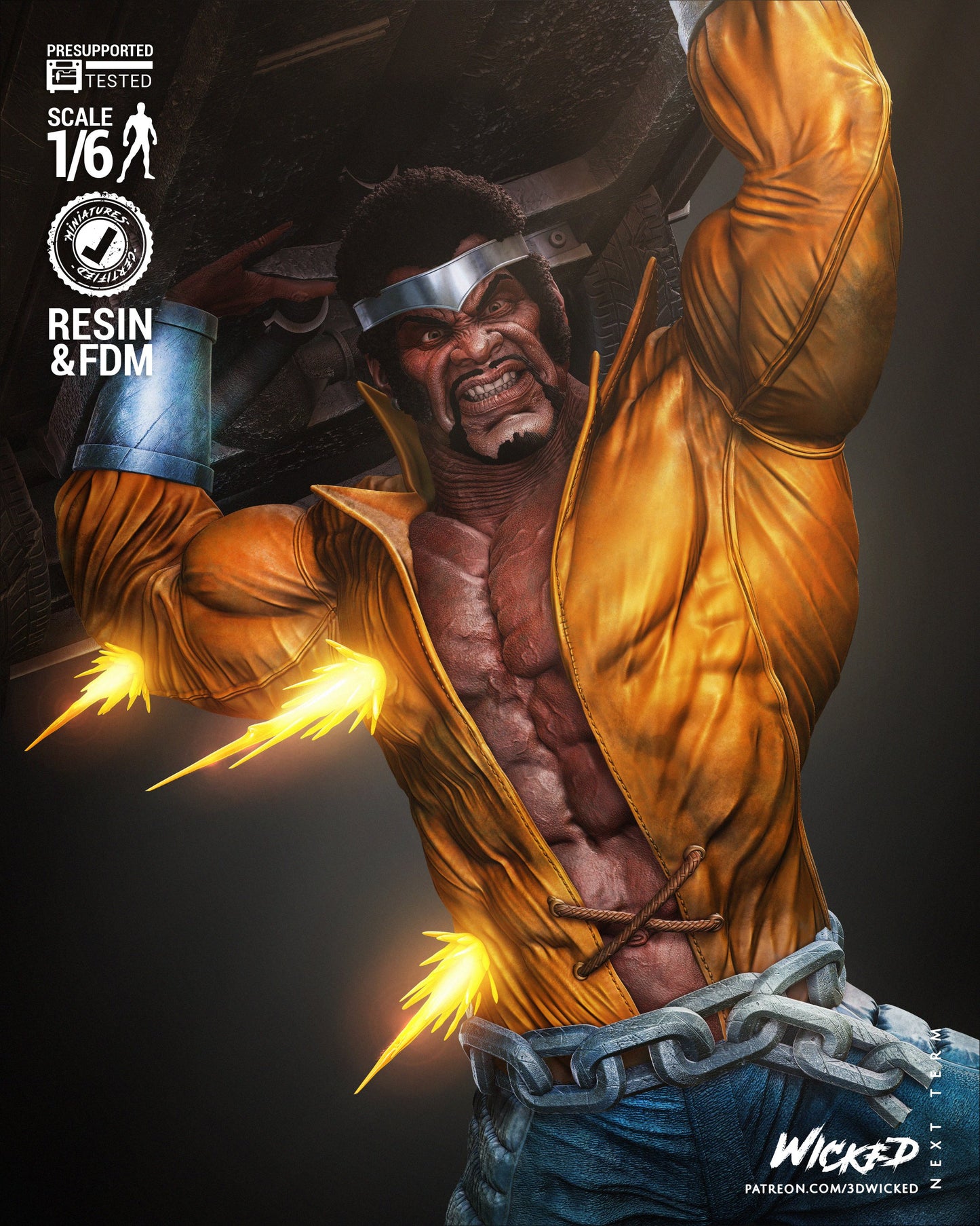 Iron Fist - Luke Cage - Power Man V2 Diorama by Wicked3D FAN ART