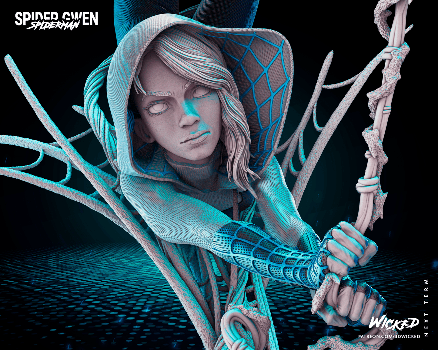 Spider Gwen - Spiderman - Spiderverse by Wicked3D FAN ART