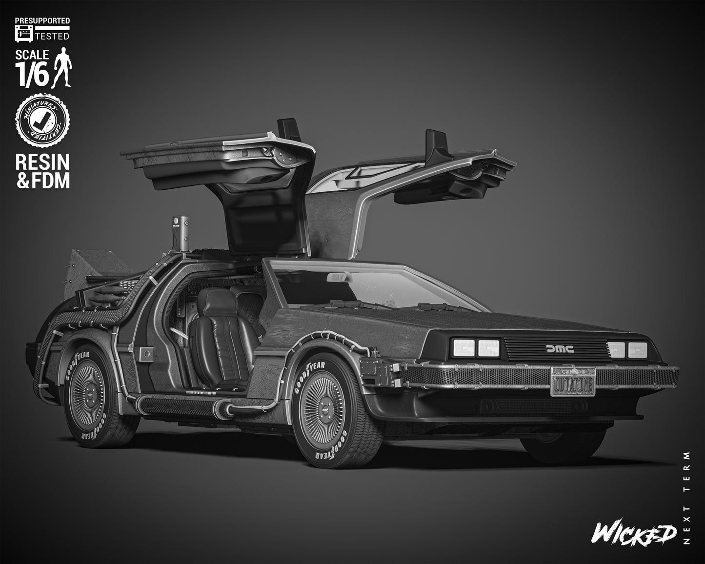 DeLorean - Back To The Future - by Wicked3D FAN ART