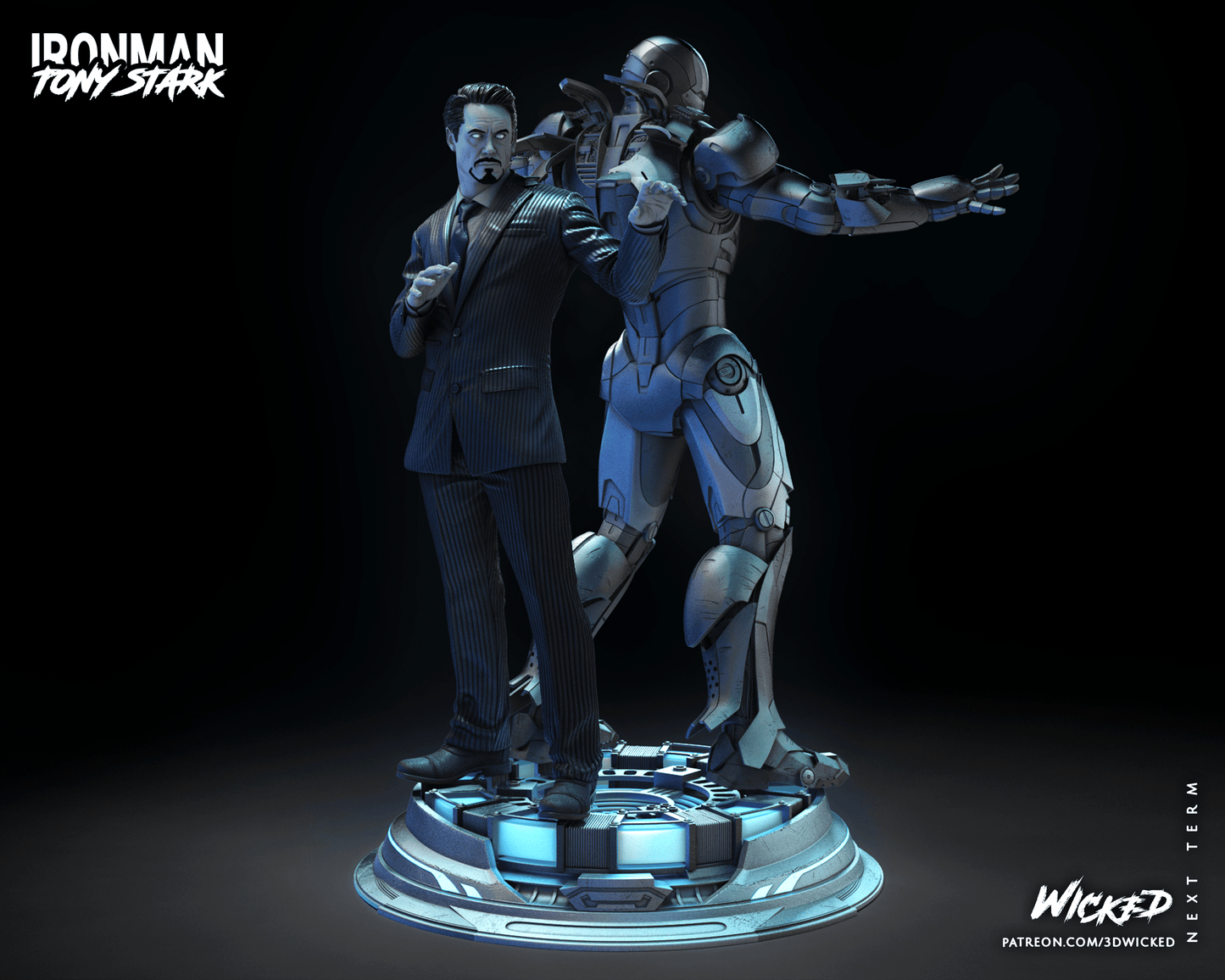 Tony Stark - Iron Man Diorama by Wicked3D FAN ART