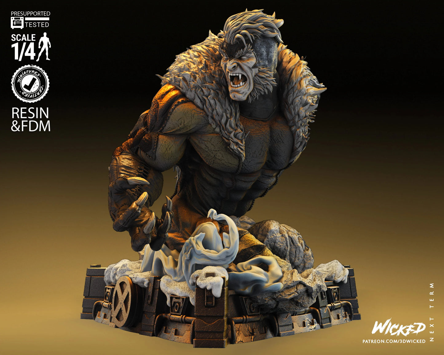 Sabretooth - Bust by Wicked3D FAN ART