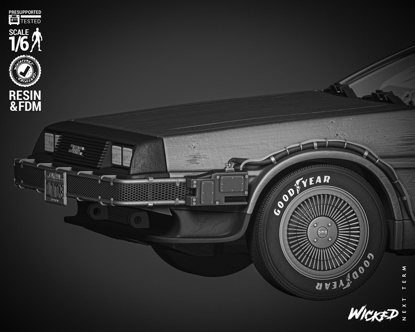 DeLorean - Back To The Future - by Wicked3D FAN ART