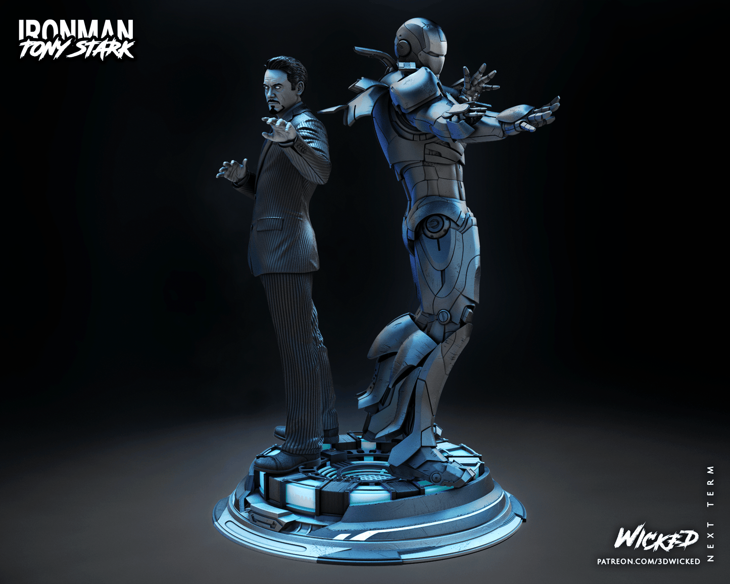 Tony Stark - Iron Man Diorama by Wicked3D FAN ART