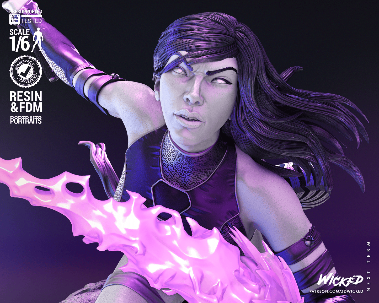 Psylocke by Wicked3D FAN ART