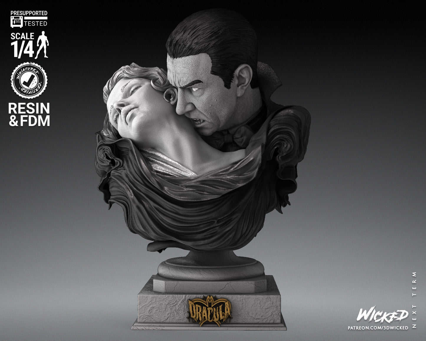 Dracula - Bust by Wicked3D FAN ART