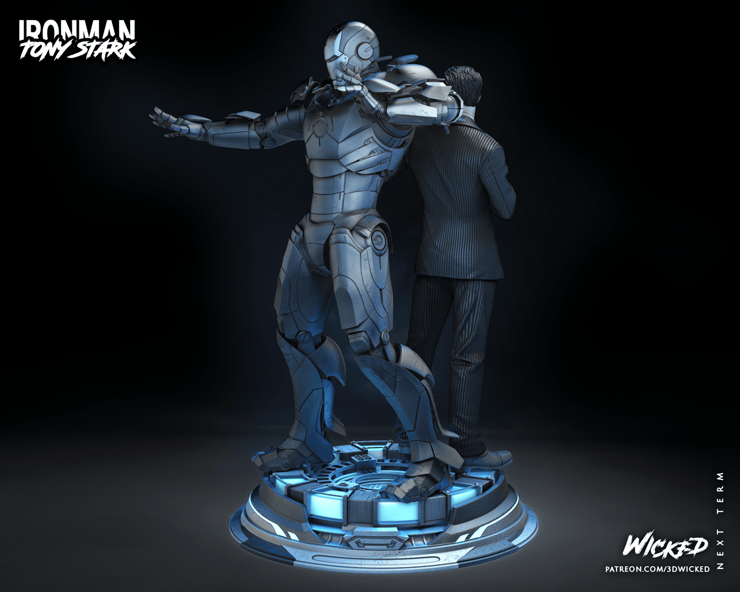 Tony Stark - Iron Man Diorama by Wicked3D FAN ART