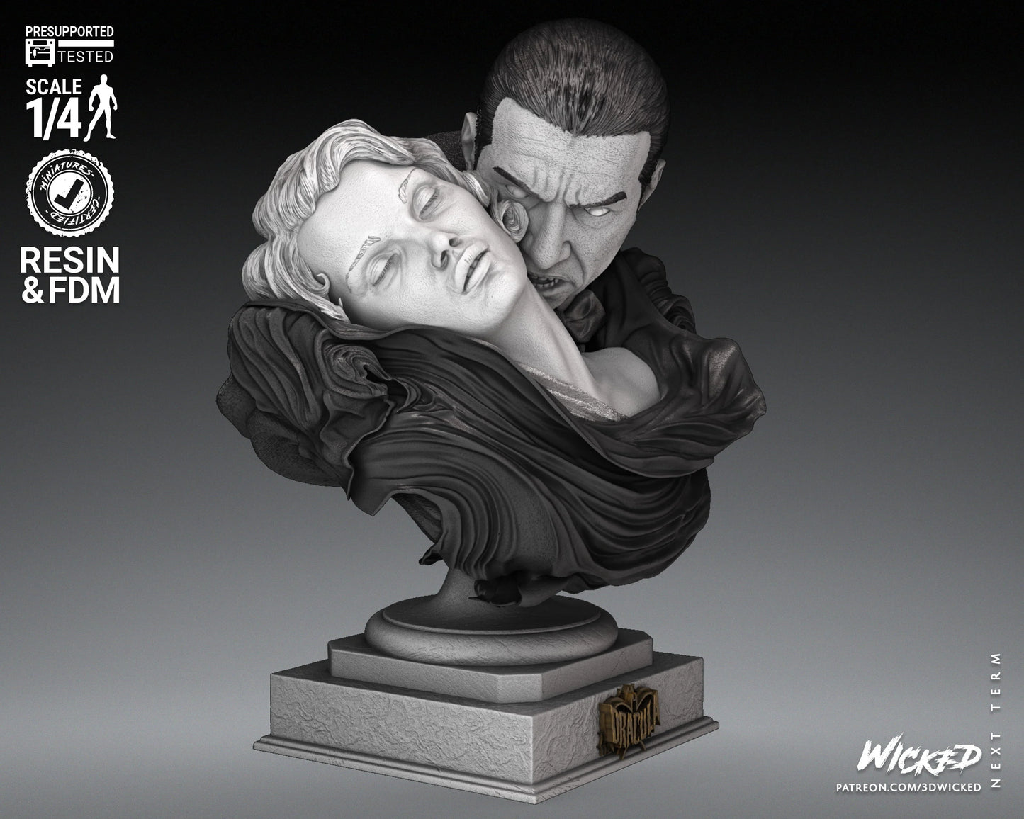 Dracula - Bust by Wicked3D FAN ART