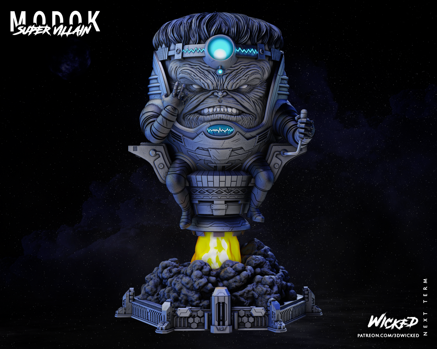 M.O.D.O.K by Wicked3D FAN ART