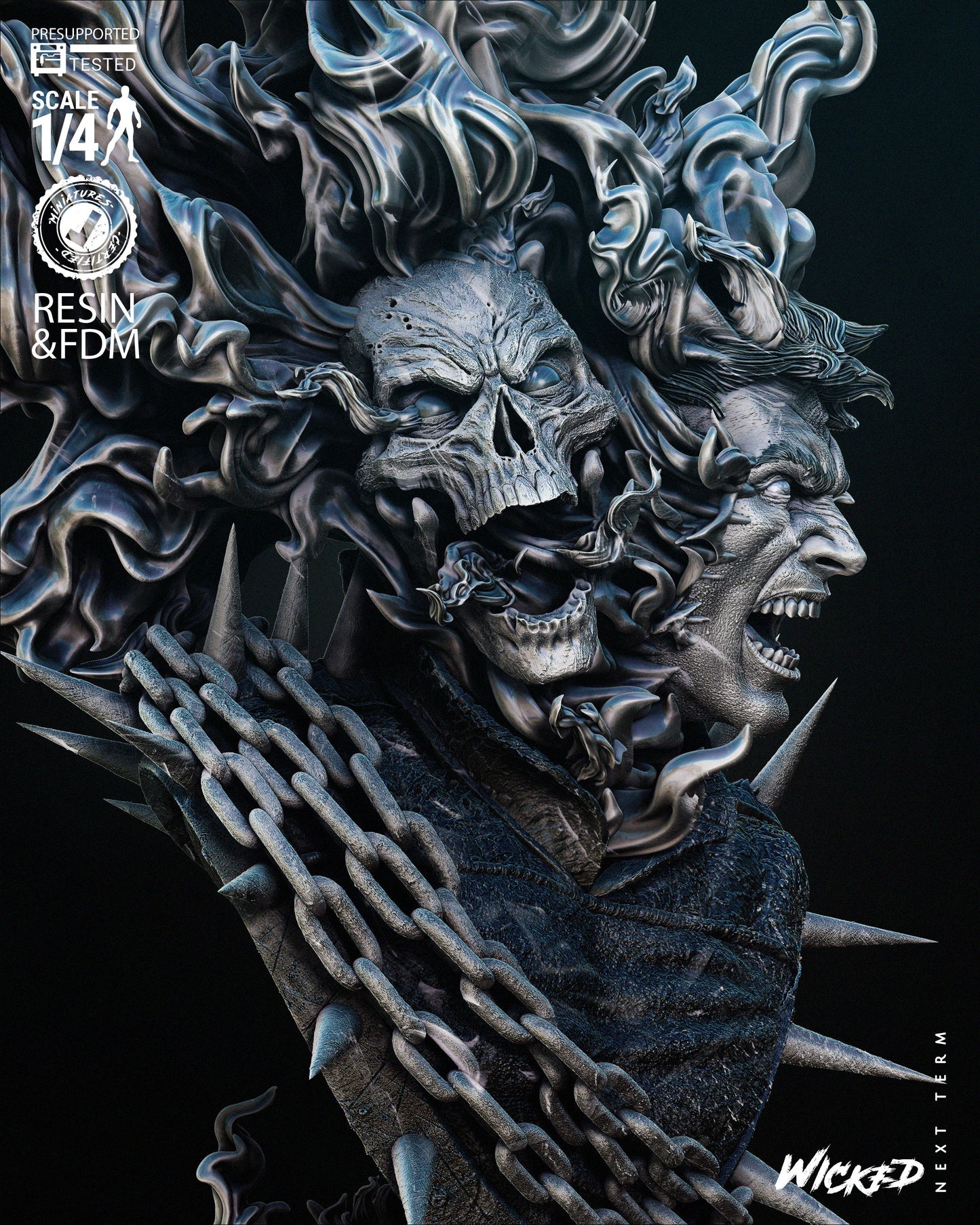 Ghost Rider - Bust by Wicked3D FAN ART