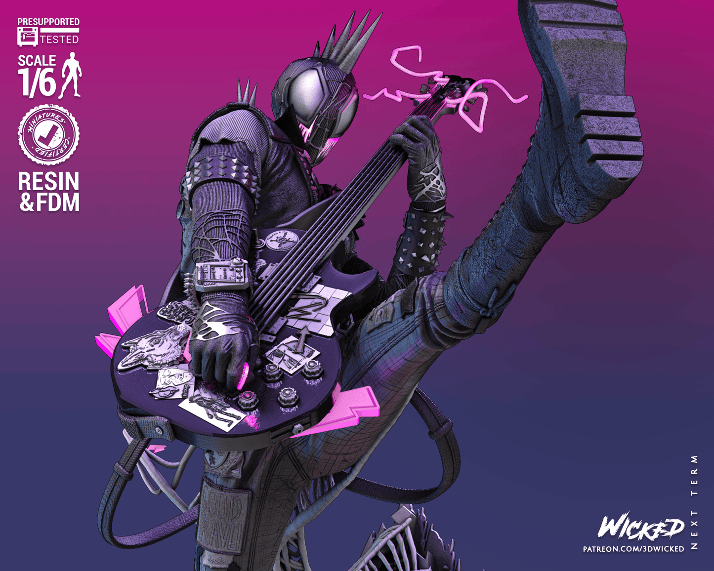 Spider Punk - Spiderman - Across the Spiderverse by Wicked3D FAN ART