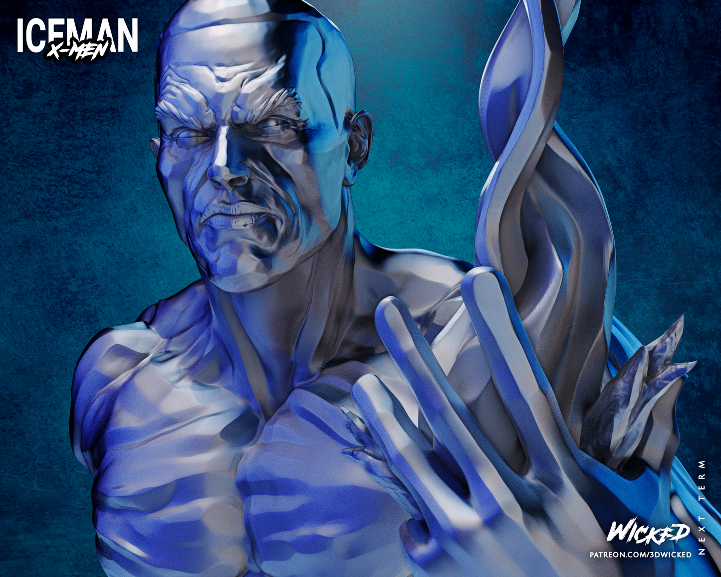 Iceman - Bust by Wicked3D FAN ART