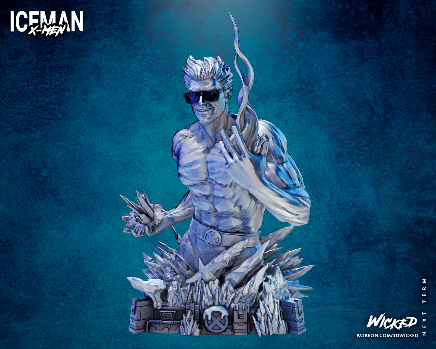 Iceman - Bust by Wicked3D FAN ART