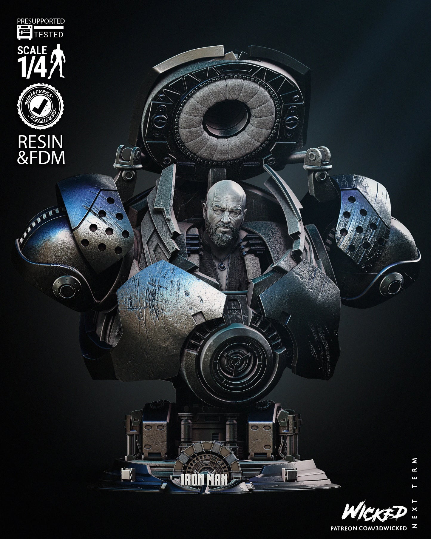 Iron Monger - Bust by Wicked3D FAN ART