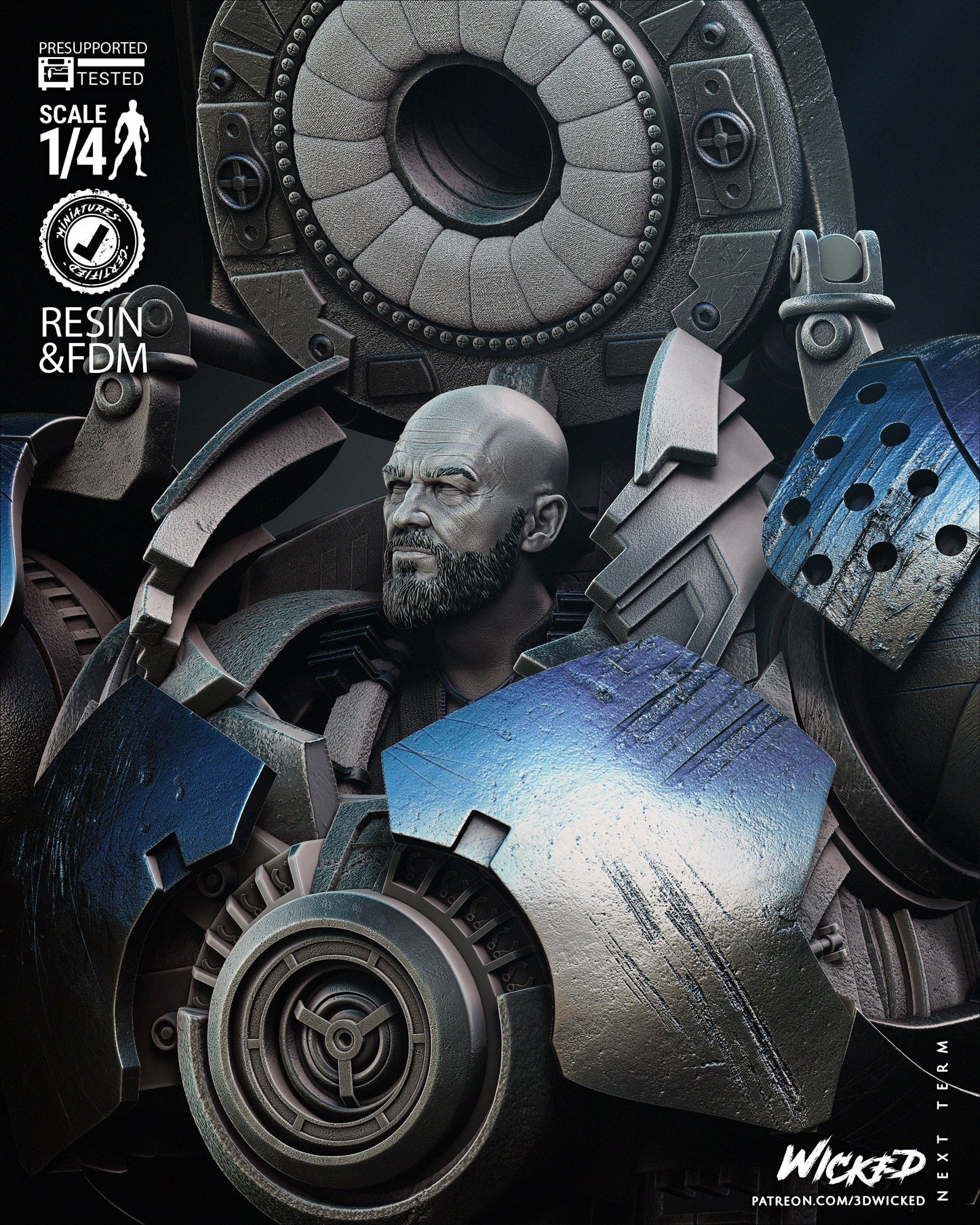 Iron Monger - Bust by Wicked3D FAN ART