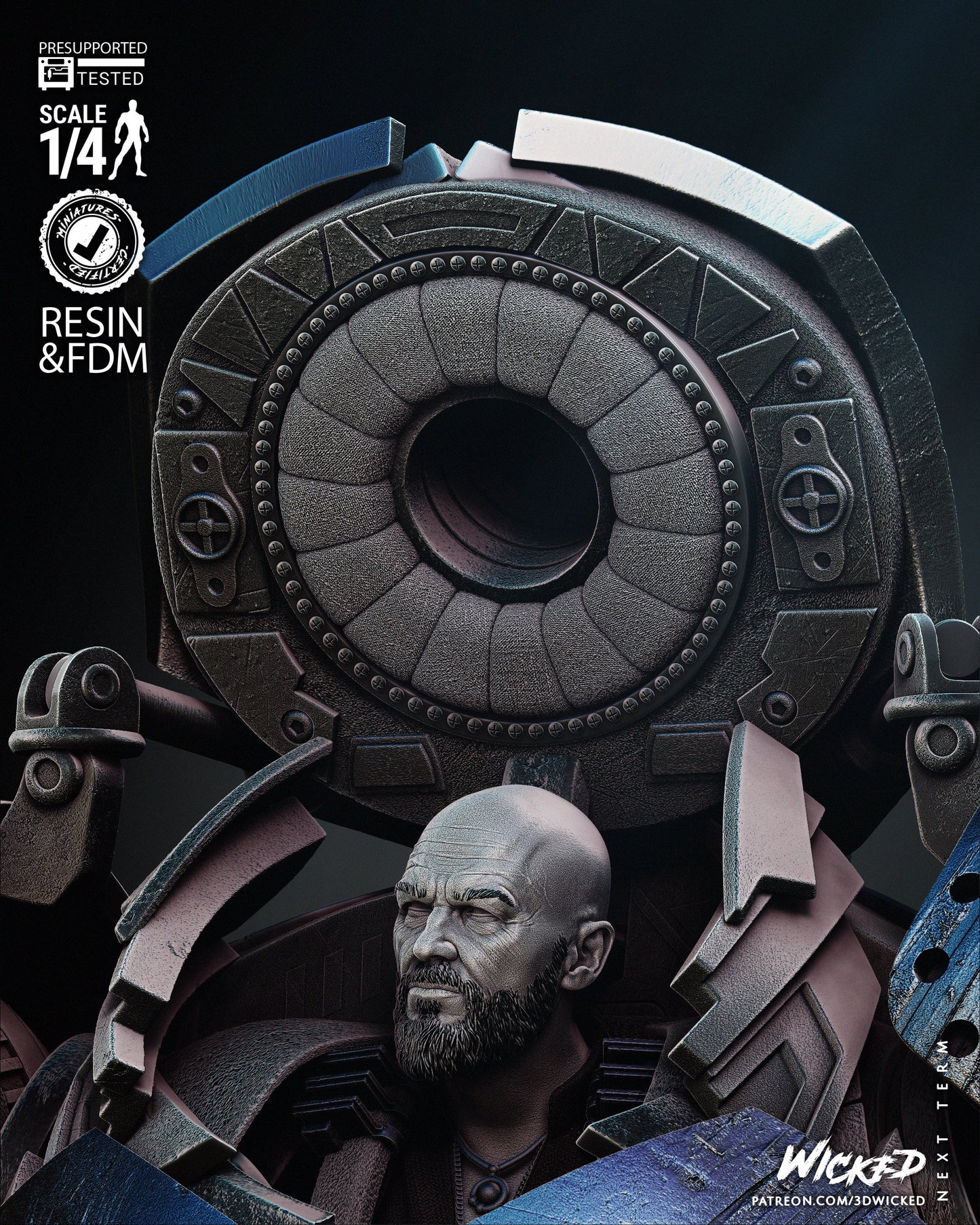 Iron Monger - Bust by Wicked3D FAN ART