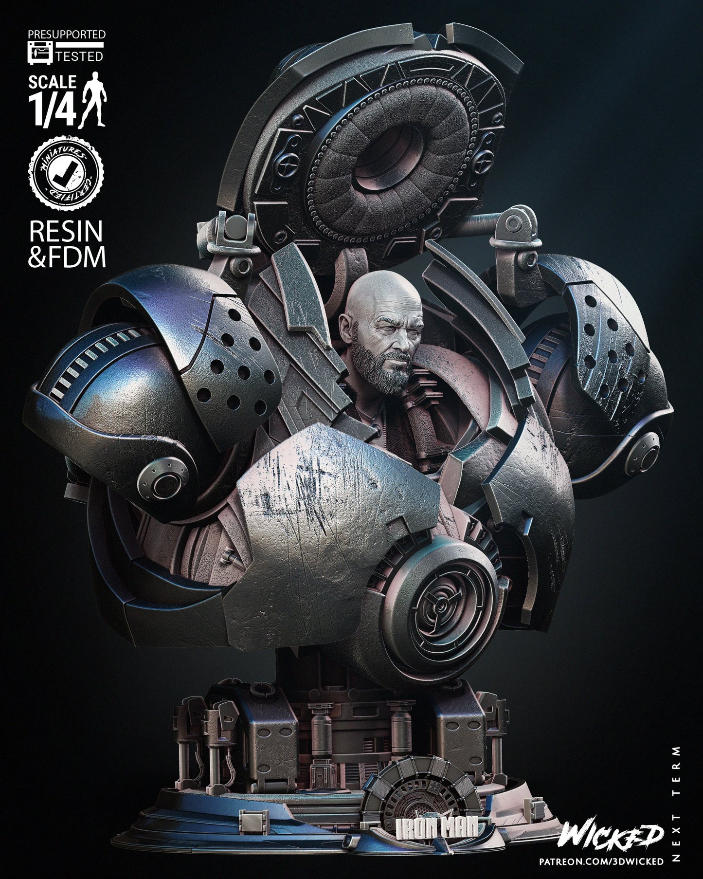 Iron Monger - Bust by Wicked3D FAN ART