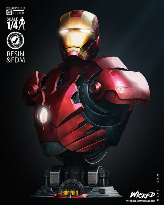 Iron Man - Bust by Wicked3D FAN ART