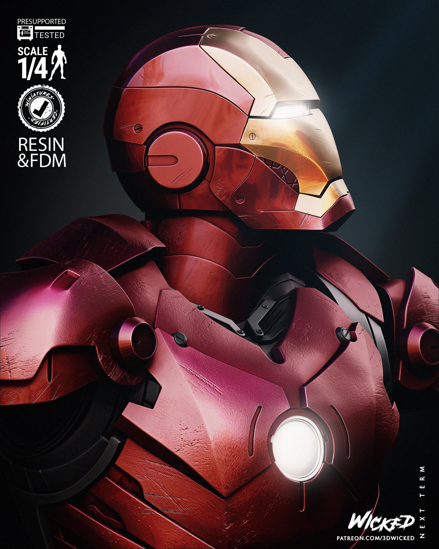 Iron Man - Bust by Wicked3D FAN ART