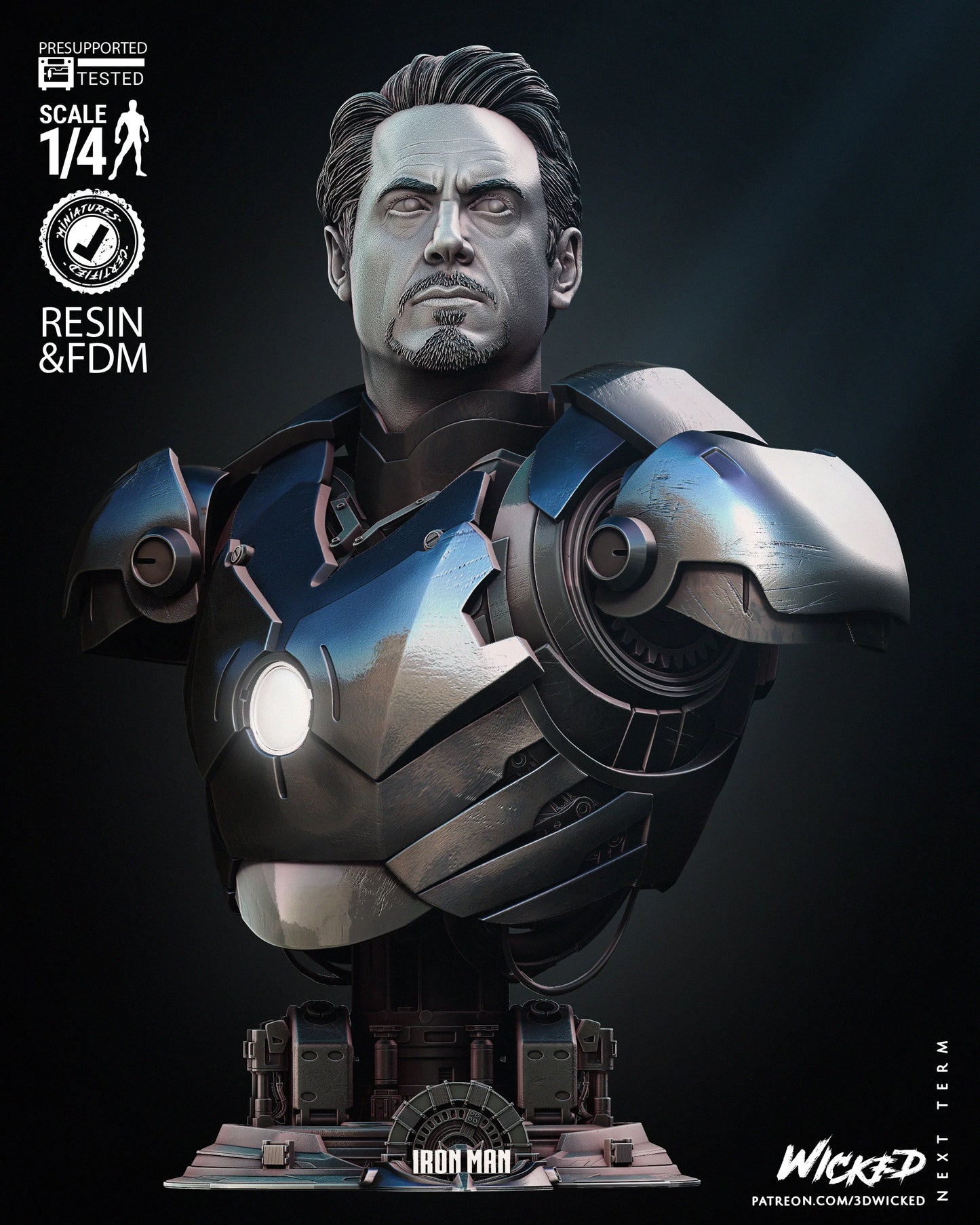 Iron Man - Bust by Wicked3D FAN ART