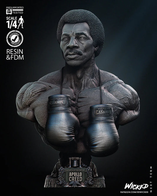 Apollo Creed - Rocky - Bust by Wicked3D FAN ART