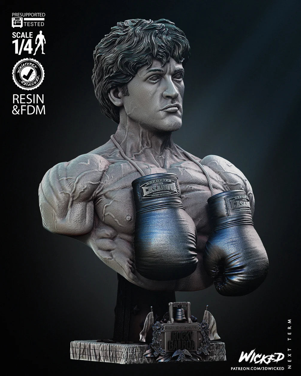 Rocky - Bust by Wicked3D FAN ART