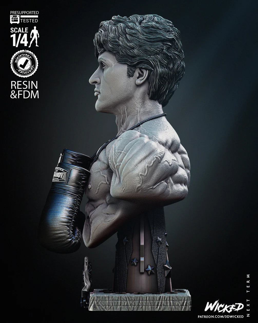 Rocky - Bust by Wicked3D FAN ART