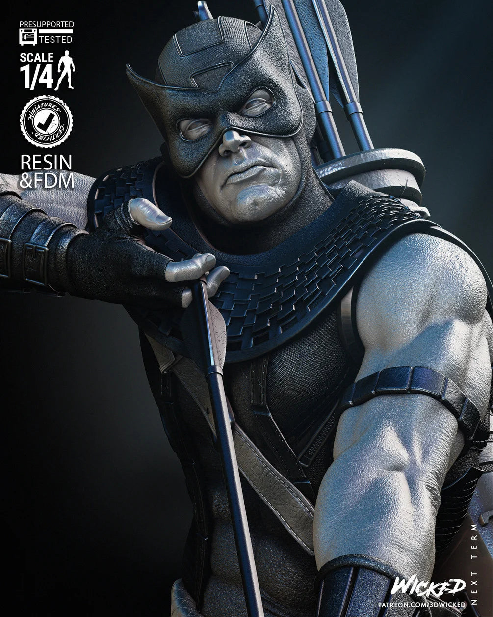 Hawkeye - Bust by Wicked3D FAN ART