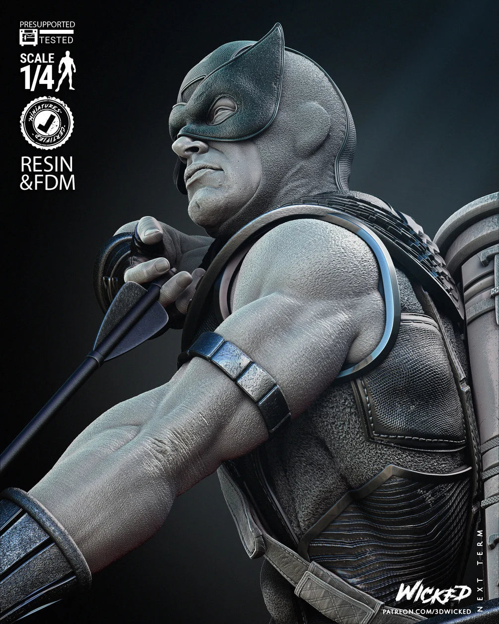 Hawkeye - Bust by Wicked3D FAN ART