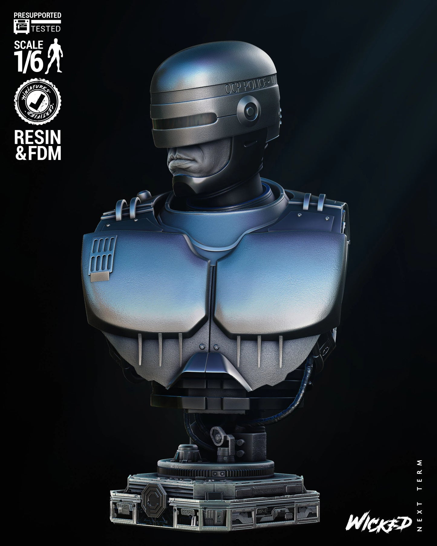 RoboCop - Bust by Wicked3D FAN ART