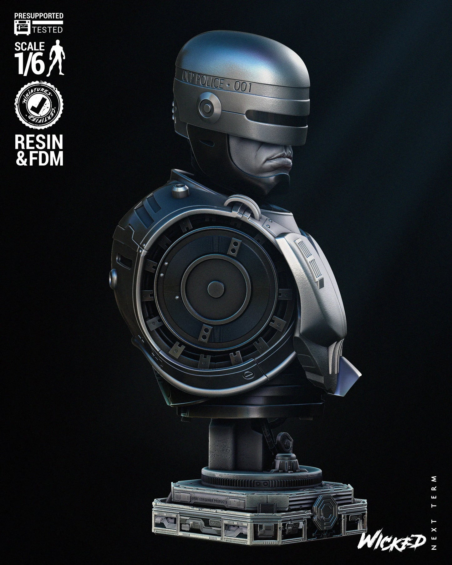 RoboCop - Bust by Wicked3D FAN ART