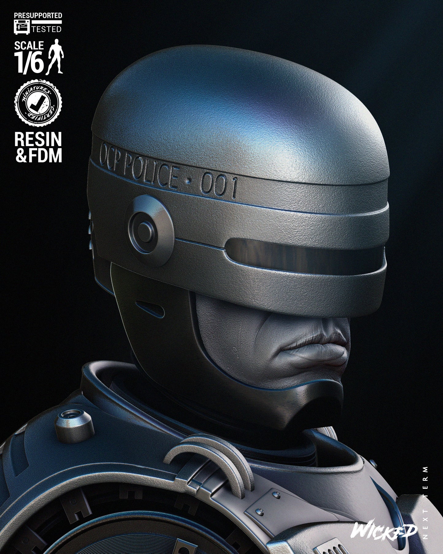 RoboCop - Bust by Wicked3D FAN ART