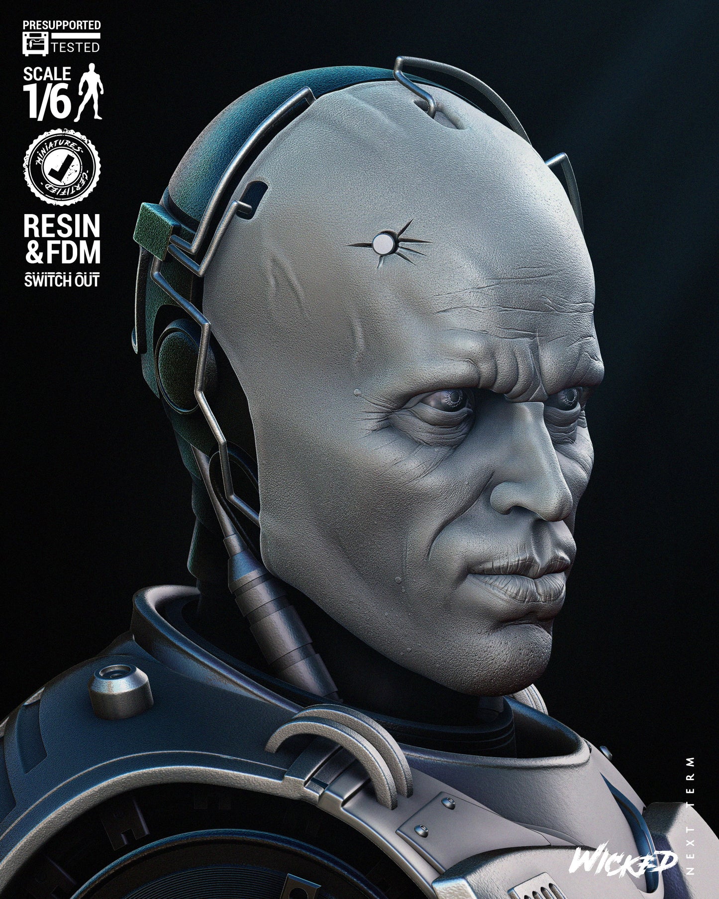 RoboCop - Bust by Wicked3D FAN ART