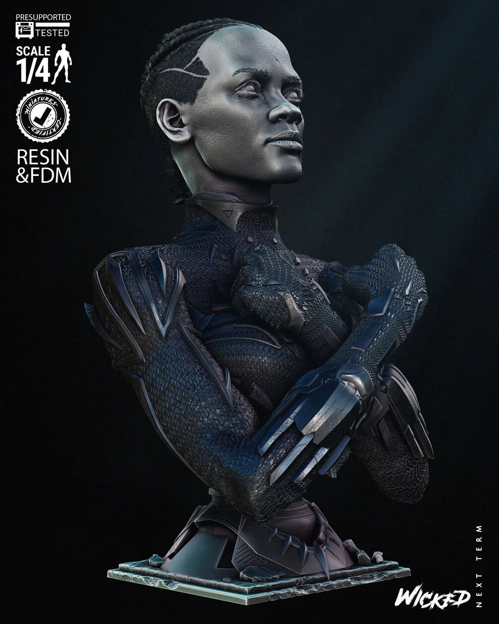 Black Panther - Wakanda Forever - Bust by Wicked3D FAN ART