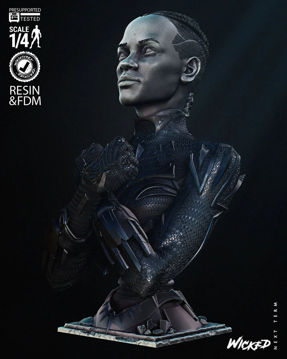 Black Panther - Wakanda Forever - Bust by Wicked3D FAN ART