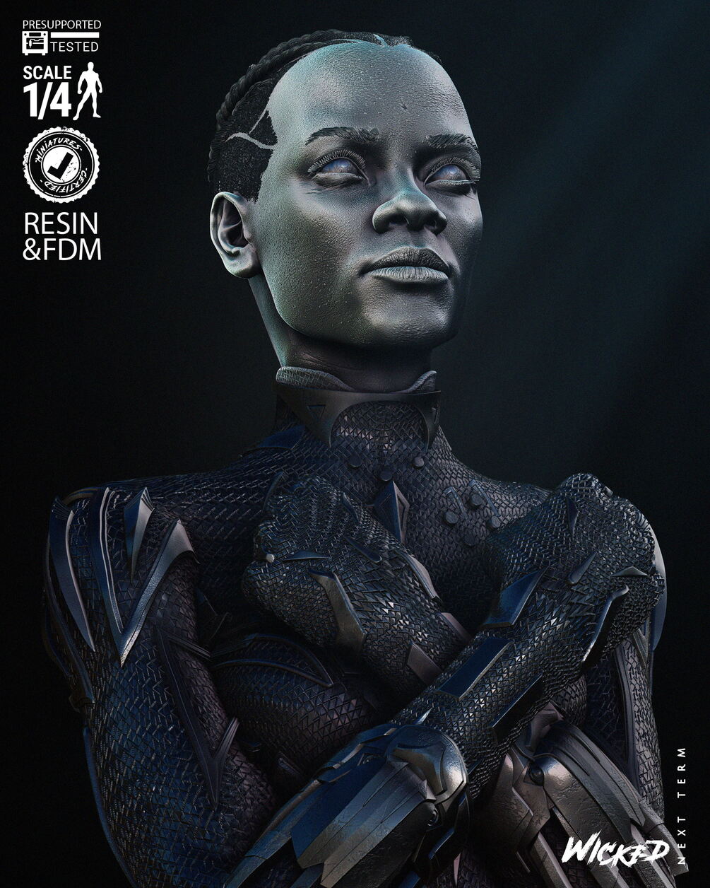 Black Panther - Wakanda Forever - Bust by Wicked3D FAN ART