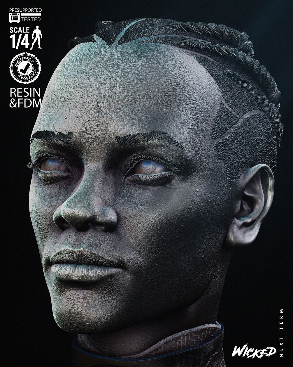 Black Panther - Wakanda Forever - Bust by Wicked3D FAN ART