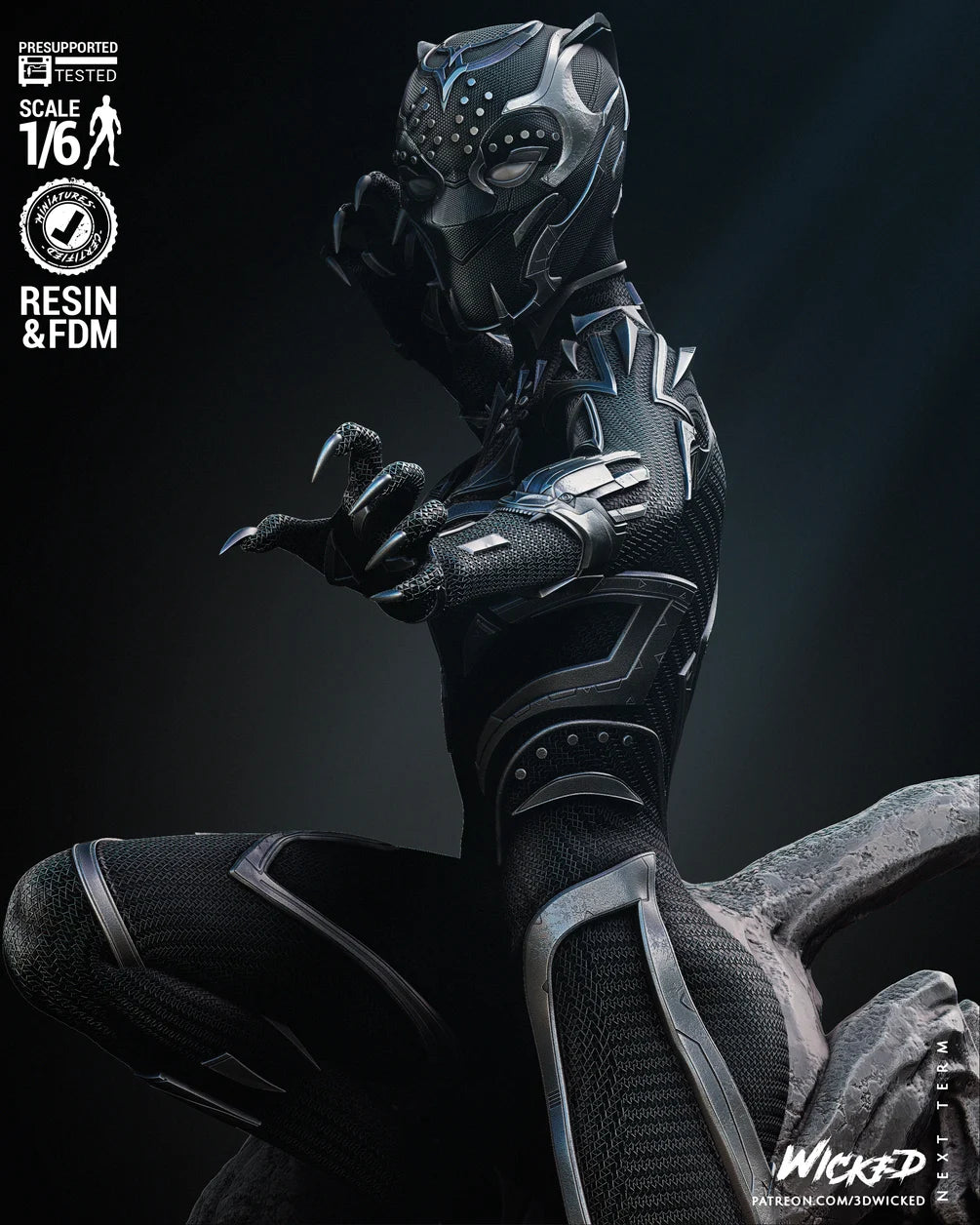 Black Panther - Wakanda Forever by Wicked3D FAN ART