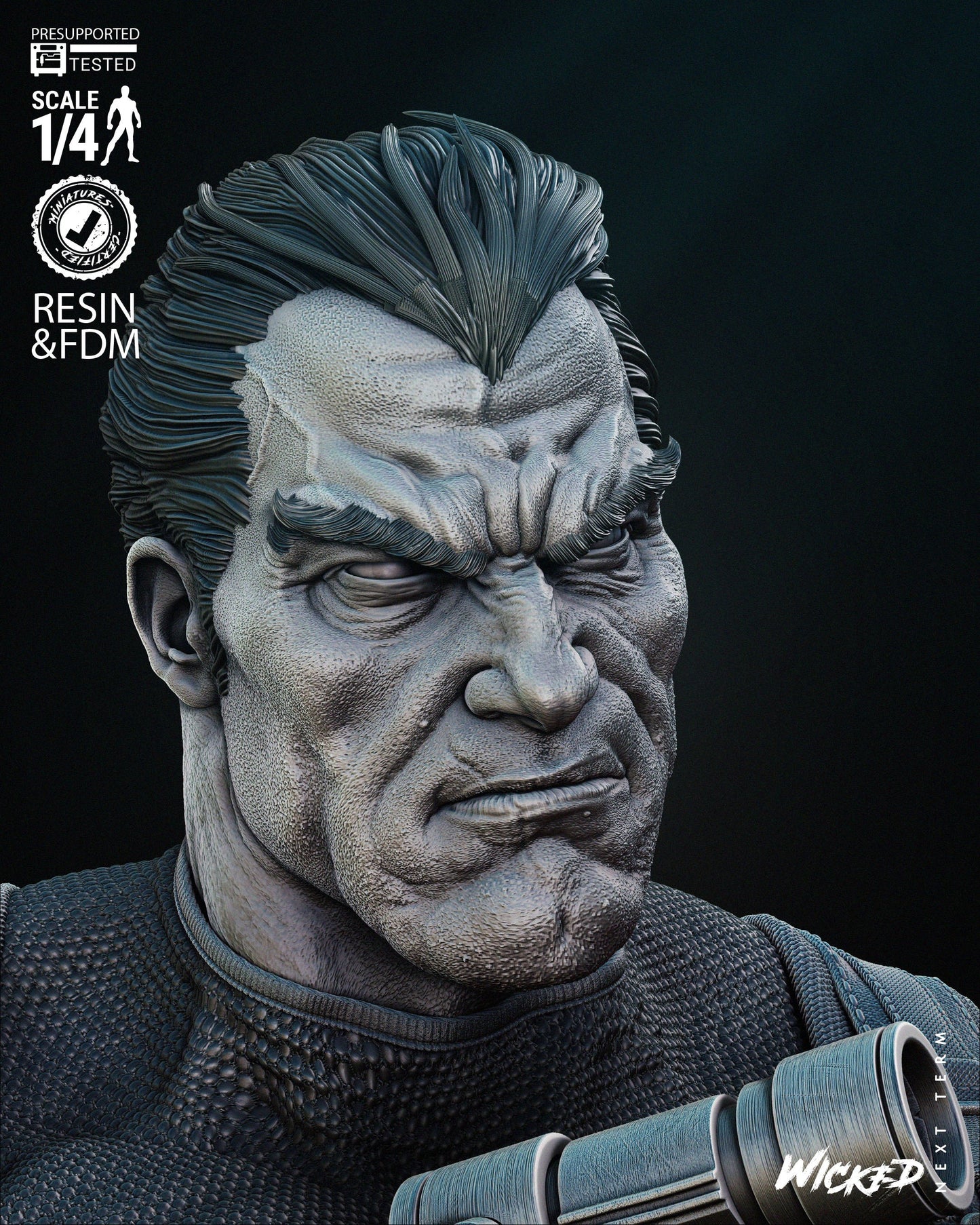 Punisher - Bust by Wicked3D FAN ART