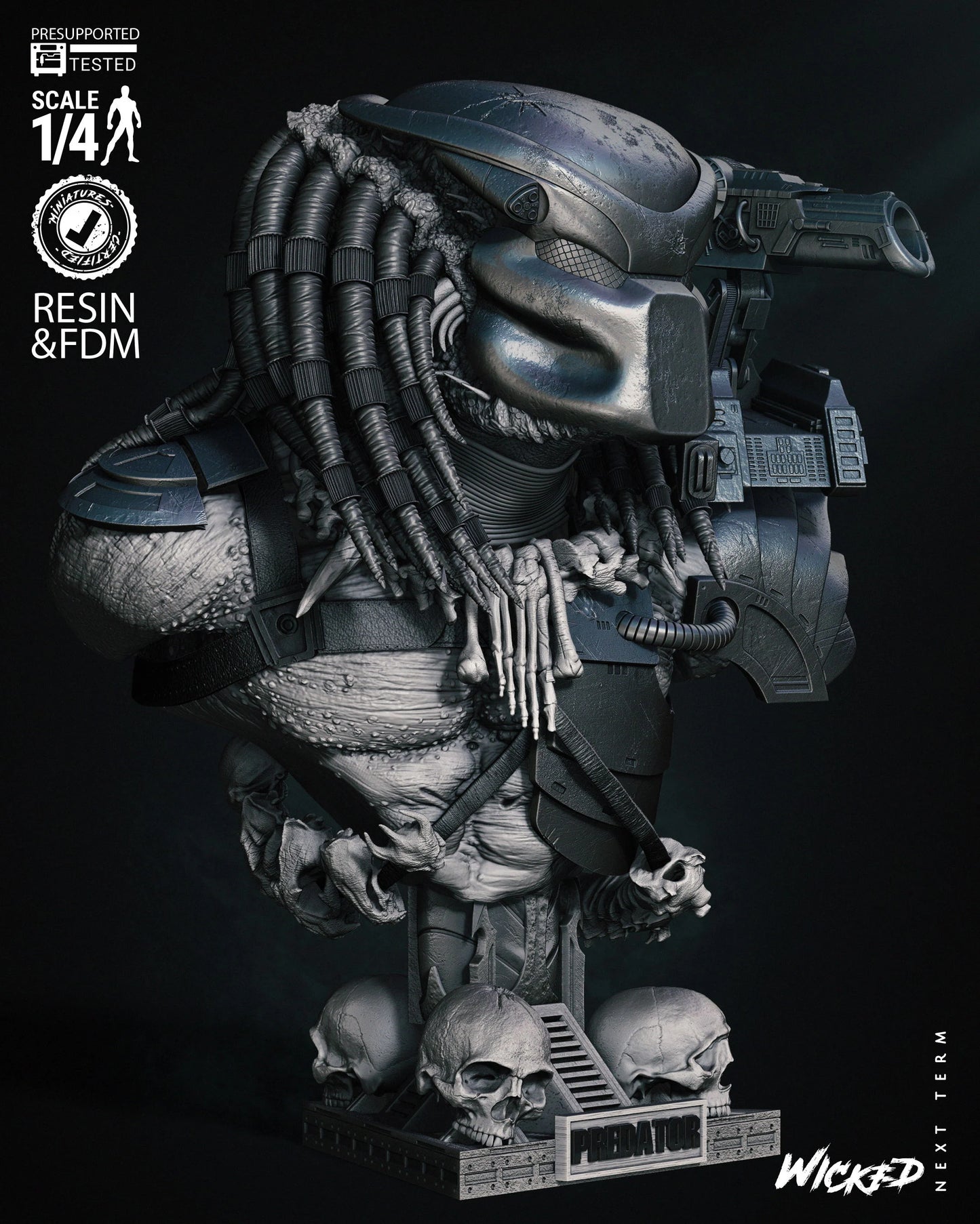 Predator - Bust by Wicked3D FAN ART