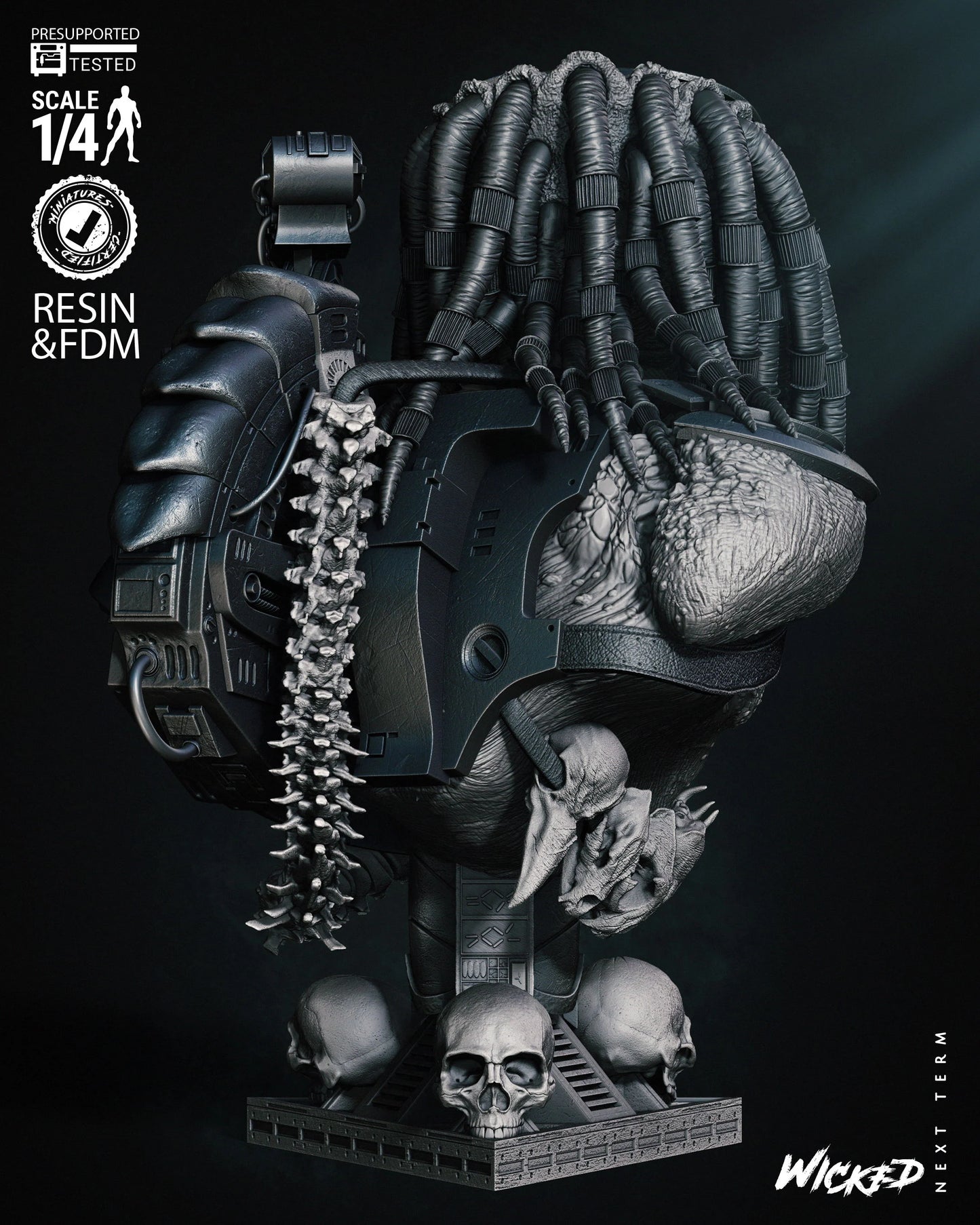 Predator - Bust by Wicked3D FAN ART