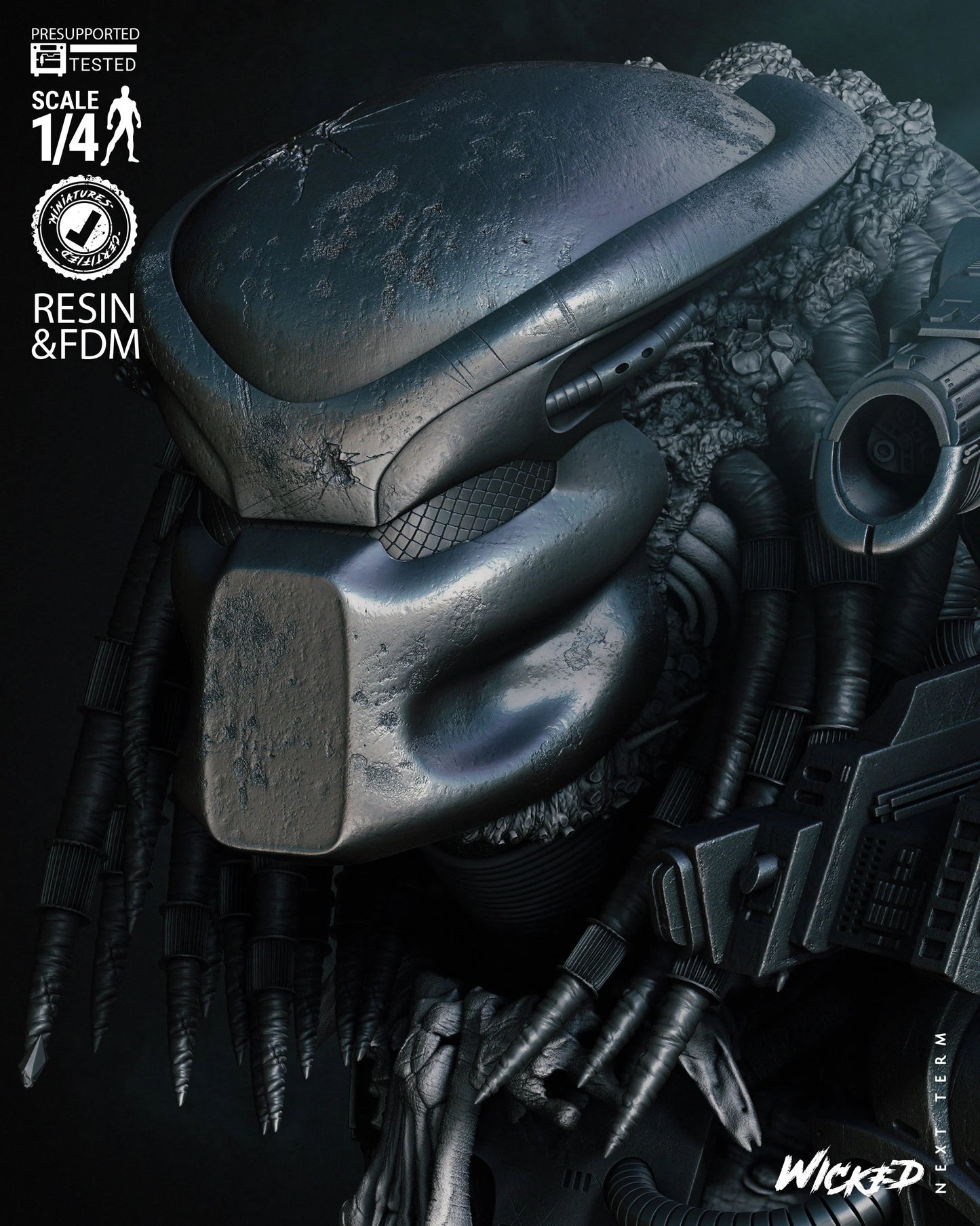 Predator - Bust by Wicked3D FAN ART