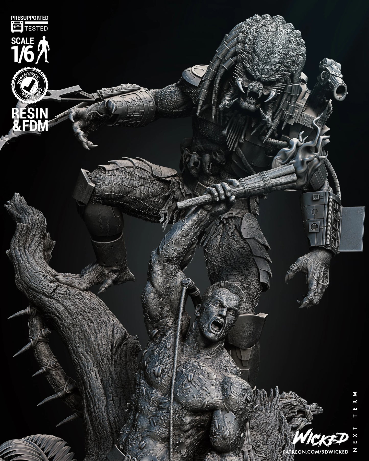 Predator Diorama by Wicked3D FAN ART