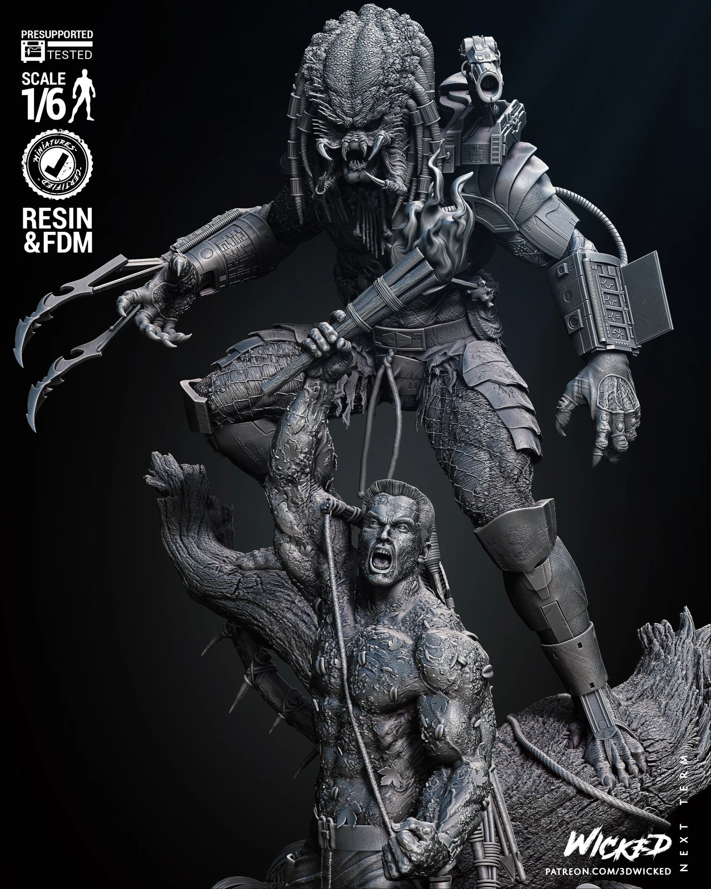 Predator Diorama by Wicked3D FAN ART